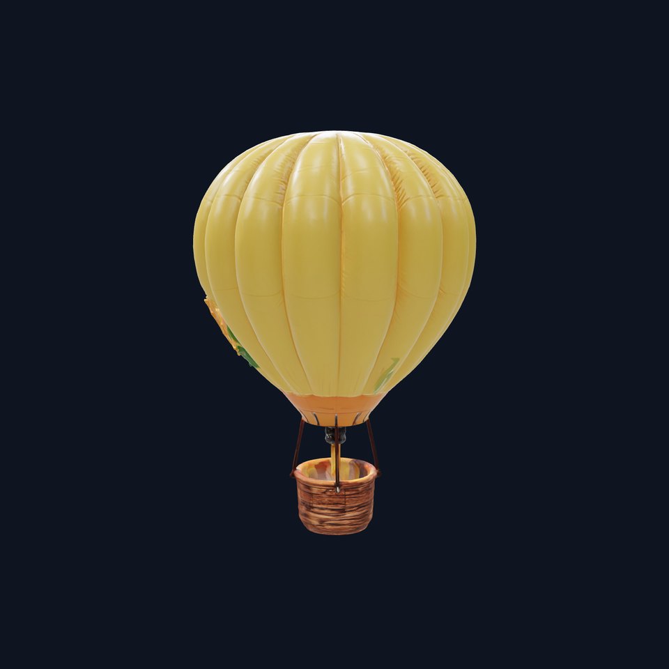 Sunflower Hot Air Balloon 3D model pack